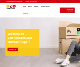 D2Dpackersandmovers.com(D2D MOVERS SHIFTING SOLUTION) Screenshot