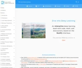 D2L.ai(Dive into Deep Learning 1.0.3 documentation) Screenshot