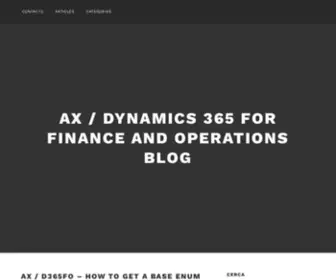 D365FFO.com(Dynamics 365 For Finance and Operations blog) Screenshot