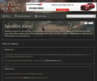 D3Lexicon.com(Diablo 3 Lexicon) Screenshot
