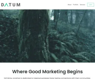 D4Tum.com(DATUM // Marketing and Branding for Businesses Doing Good Things) Screenshot