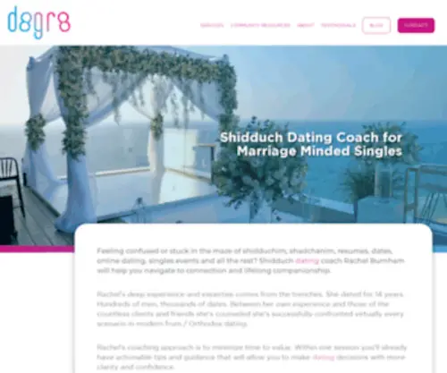 D8GR8.com(Shidduch Dating Coach Rachel Burnham) Screenshot