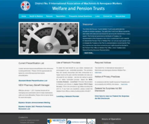 D9Trusts.org(Welfare and Pension Trusts) Screenshot