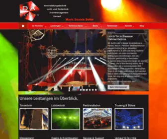 DA-Technics.de(DA-Technics Licht und Ton Verleih) Screenshot