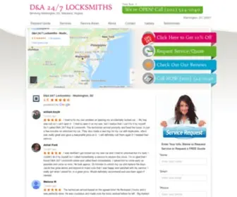 DA247Locksmiths.com(D&A 24/7 Locksmiths) Screenshot
