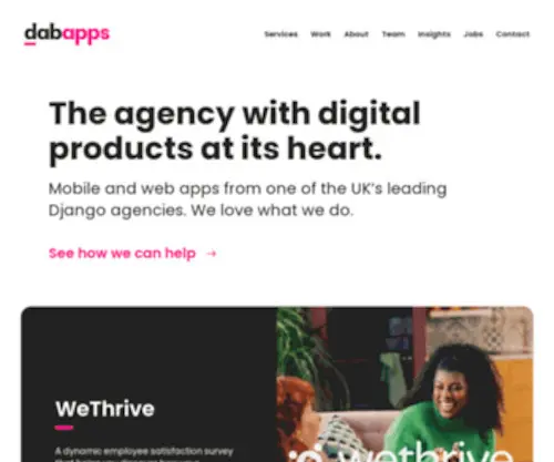 Dabapps.com(Web and mobile application development) Screenshot