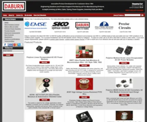 Daburn.com(From PTFE Wire to Retractile Cable) Screenshot