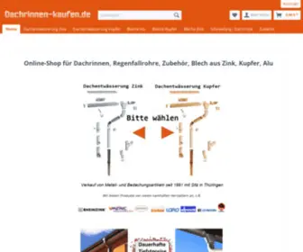 Dachrinnen-Kaufen.de(Dachrinne und Fallrohr aus Zink und Kupfer) Screenshot