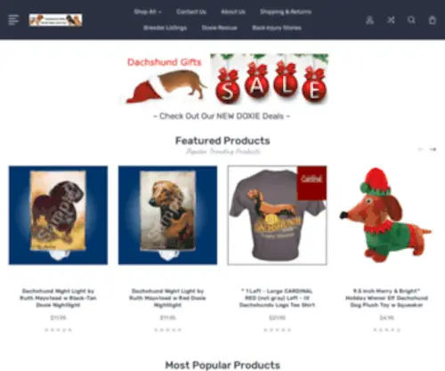 Dachshundgifts.com(Dachshund Gifts) Screenshot