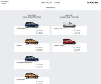 Daciafiyat.com(Dacia fiyat listesi ve 2020) Screenshot