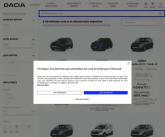 Daciashop.fr(Dacia Shop : achat de voitures et véhicules neufs) Screenshot