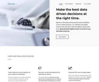 Dacide.com(Data based decisions) Screenshot