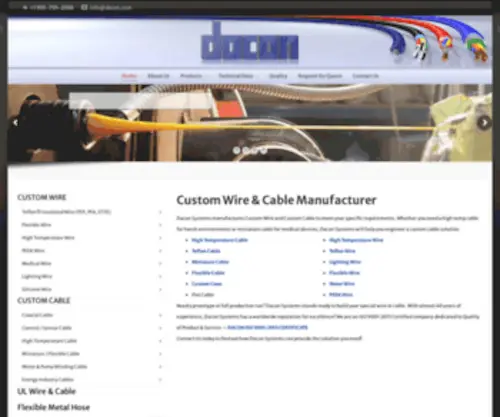 Daconsystems.com(Custom Wire & Cable Manufacturer) Screenshot