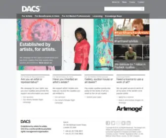 Dacs.org.uk(Transforming the financial landscape for visual artists) Screenshot