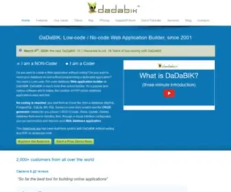 Dadabik.com(PHP Web/Database Application Builder & Database front) Screenshot