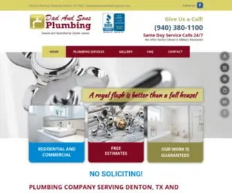 Dadandsonsplumbing.com(Dad And Sons Plumbing) Screenshot