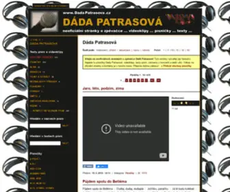 Dadapatrasova.cz(Dáda Patrasová) Screenshot