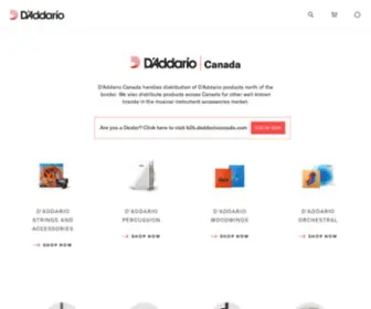 Daddariocanada.com(D'Addario Canada) Screenshot