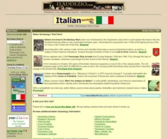 Daddezio.com(The Italian Heritage and Genealogy) Screenshot