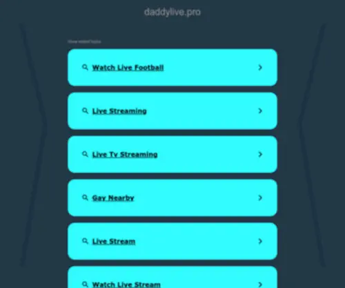 Daddylive.pro(Watch Live Sports) Screenshot