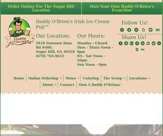 Daddyosicecream.com(Daddy O’s Gourmet Ice Cream Pub and Sandwich Shop) Screenshot