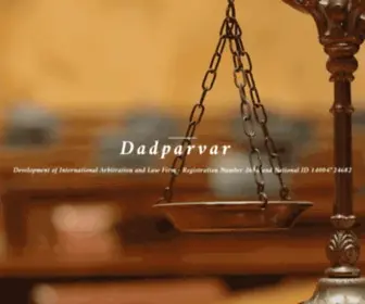 Dadparvar.com(Dadparvar Development of International Arbitration and Law Firm) Screenshot