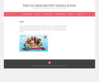 Dadsicecream.com(Dad's Ice Cream and Party Rentals in Utah) Screenshot