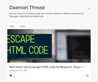 Daemonthread.com(Daemon Thread) Screenshot