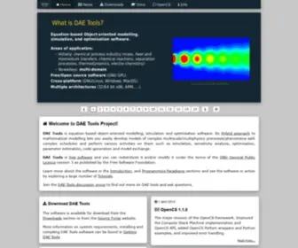 Daetools.com(DAE Tools Home) Screenshot