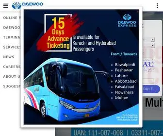 Daewoo.com.pk(Daewoo Pakistan Express Bus Service) Screenshot