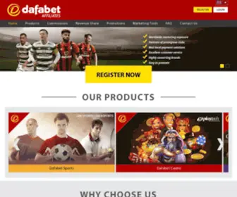 Dafabetaffiliates.com(Affiliate marketing) Screenshot