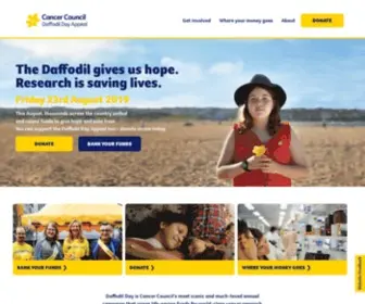Daffodilday.com.au(This year Cancer Council's Daffodil Day Appeal) Screenshot