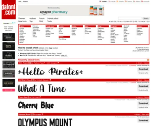 Dafont.info(Download fonts) Screenshot