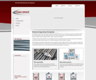 Dagagroup.co.in(TMT Bars Manufactures and Suppliers) Screenshot