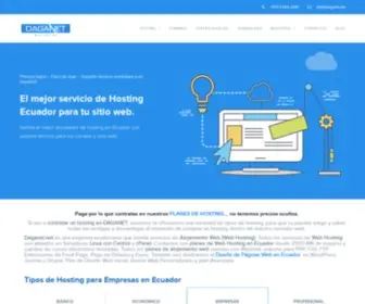 Daganet.net(HOSTING ECUADOR Proveedores Correos Corporativos Nic Host) Screenshot