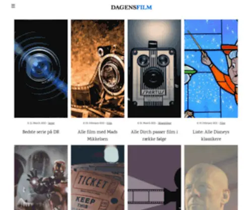 Dagensfilm.dk(Dagensfilm er en blog om film og serier) Screenshot