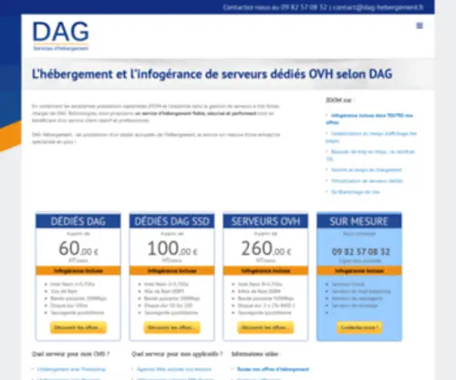 Daghebergement.fr(Société d'infogérance DAG Hébergement) Screenshot