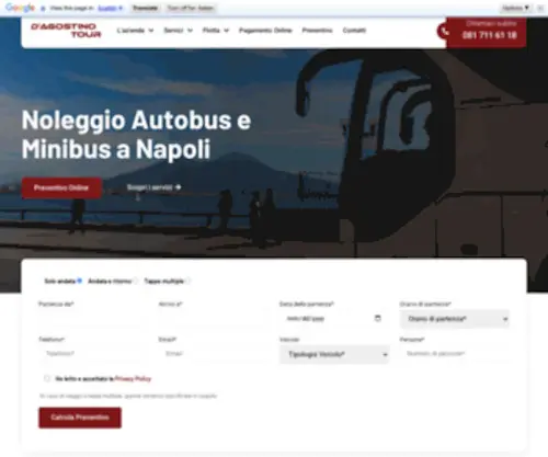 Dagostinotour.com(Noleggio Pullman e Autobus Napoli) Screenshot