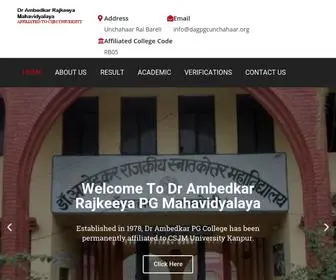 Dagpgcunchahaar.org(AFFILIATED TO CSJM UNIVERSITY KANPUR) Screenshot