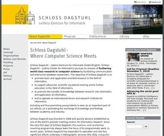 Dagstuhl.de(Schloss Dagstuhl) Screenshot