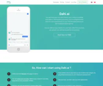 Dahi.ai(Chatbot and Voice Assistant Creation Platform) Screenshot