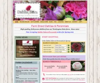 Dahliabarn.com(Farm Direct Dahlia Tubers & Perennials) Screenshot