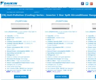 Daikinacsolutionsplaza.com(Daikin ac prices) Screenshot