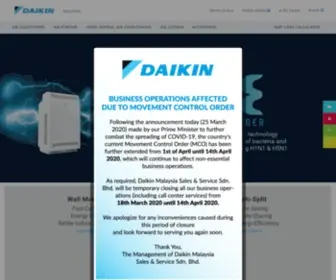 Daikin.com.my(Daikin Malaysia) Screenshot
