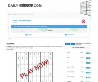 Daily-Sudoku.com(Sudoku and sudoku puzzle) Screenshot