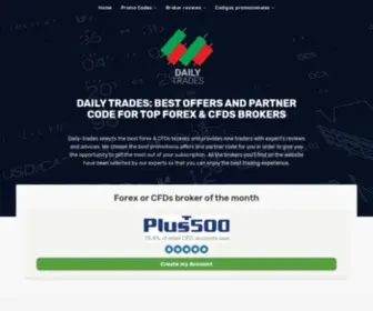Daily-Trades.com(Forex & Brokers Partner Codes and Bonuses) Screenshot