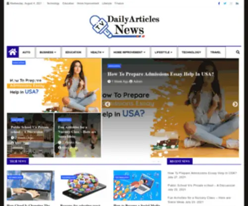 Dailyarticlesnews.com(Daily Article Publishing and Submit Online Stories) Screenshot