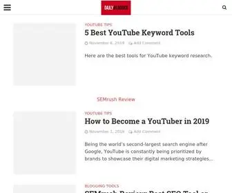 Dailyblogger.com(How-To Guides & Tools for Bloggers & YouTubers) Screenshot