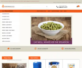 Dailybread.com(Food Storage and Freeze Dried Food Storage by Daily Bread) Screenshot
