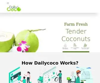 Dailycoco.com(Dailycoco Get Tender Coconut delivered at your home everyday) Screenshot